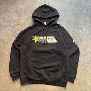 Y2k Rockstar Energy / GenRight Off Road Racing Hoodie Black Size L
